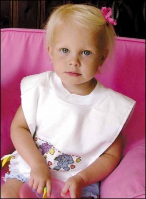 Pullover Velour Toddler Bib White