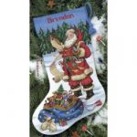 Checking His List Stocking Counted Cross Stitch Kit