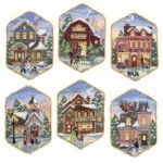 Gold Collection Christmas Village Ornaments Counted Cross Stitch