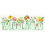 Mason Jar Lineup Counted Cross Stitch Kit