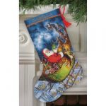 Gold Collection Santa's Flight Stocking Counted Cross Stitch