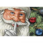 Gold Petites Santa's Secret Counted Cross Stitch Kit