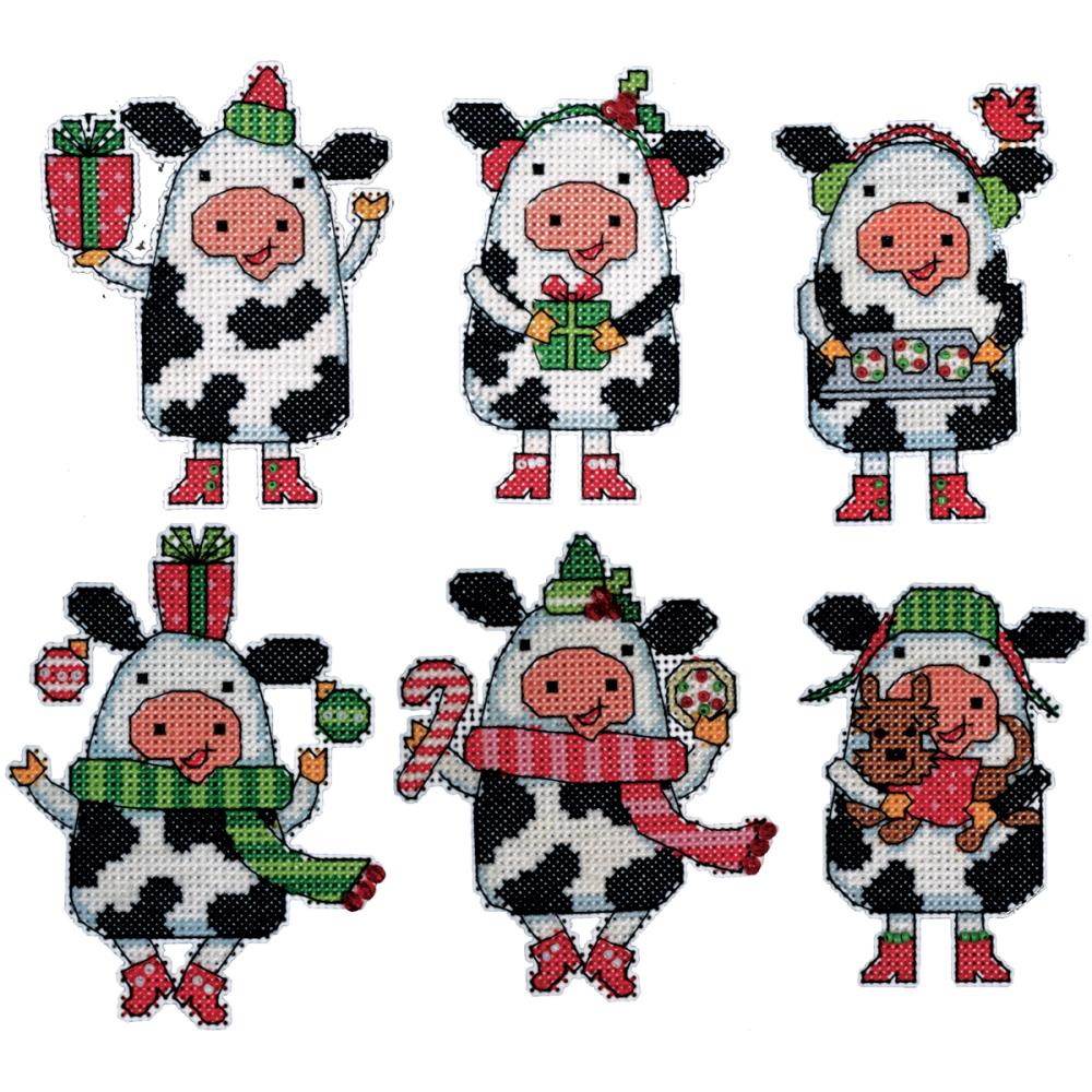 Cow Ornaments Plastic Canvas Kit – Stitch 'N Frame