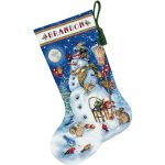 Gold Collection Snowman & Friends Stocking Counted Cross Stitch