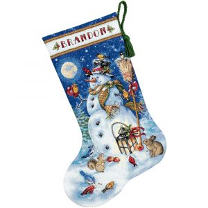 Gold Collection Snowman & Friends Stocking Counted Cross Stitch