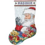 Santa & Kitten Stocking Counted Cross Stitch Kit