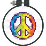 Rainbow Peace Counted Cross Stitch Kit