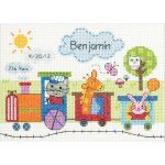 Train Birth Record Counted Cross Stitch Kit