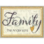 Family Mini Counted Cross Stitch Kit