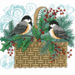 Winter Chickadee Basket