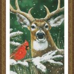 Deer And Cardinal