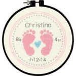 Learn-A-Craft Baby Footprints Counted Cross Stitch Kit