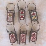 APPLES AND BERRIES - SLED ORNAMENTS