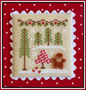 Gingerbread Village 2-Gingerbread Girl And Peppermint Tree