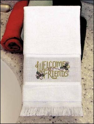 Maxton Velour Guest Towel - White