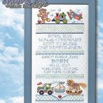 Boys & Toys Birth Sampler