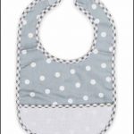 Grey Polka Dot Baby Bib