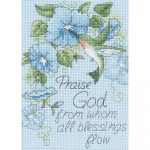 Hummingbird & Morning Glories