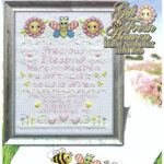 Gift From Heaven Baby Sampler And Bib